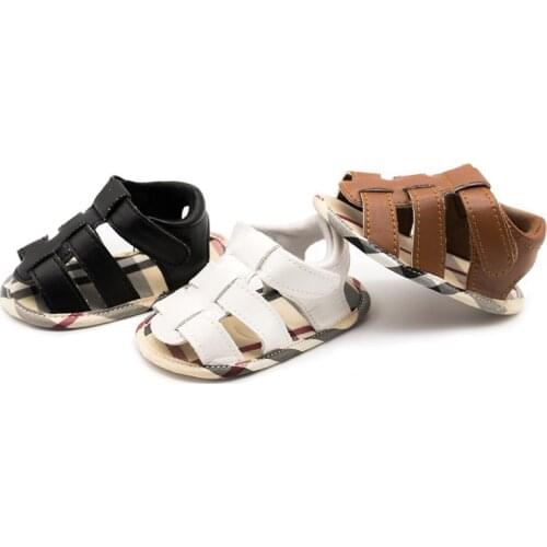 Summer neonatal semi-plastic sole toddler infant girl shoes Baotou breathable newborn baby shoes