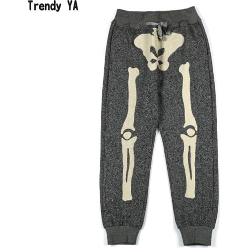 2021 Fashioned Men/Women High Street Ins Japanese Skeleton Pants Casual SportPants Bone Joint Sweatpants Loose Skelecton Trouser