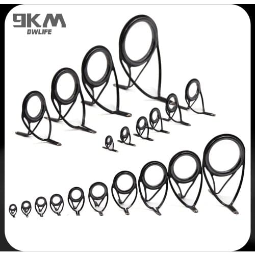 Fishing Rod Guides 50~120Pcs Black Repair Kit Building Heavy Duty 6#-42# Stainless Steel & Ceramic Freshwater Saltwater Fishing
