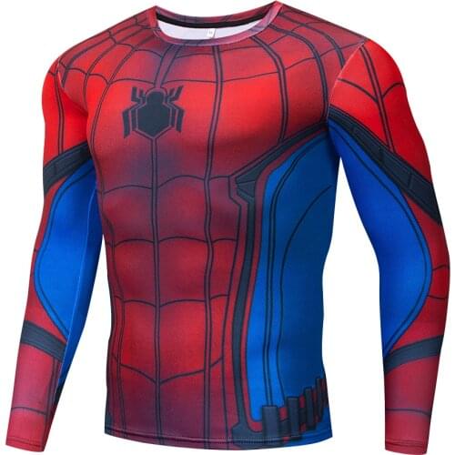 New fitness compression T-shirt mens short-sleeved 3D printing quick-drying 2021 mens long-sleeved T-shirt fashion casual