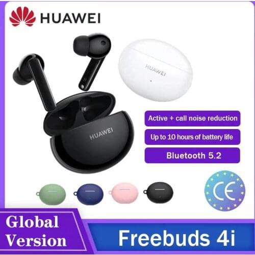 （Free Case）Global Version Huawei FreeBuds 4i Wireless Headphone Bluetooth 5.2 Dynamic Unit ANC Wireless Bluetooth For P40 lite