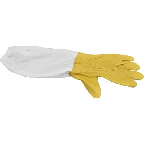 Beekeeping Gloves Protective Sleeves Ventilated sheepskin and cloth Anti Bee for Beekeeper Prevent beekeeping tools