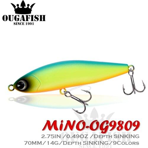 2021 Pencil Fishing Lure Sinking Weights 14g 70mm Winter Fishing Accessories Hooks Artificial Bait Goods Pike Lures Carp Fish