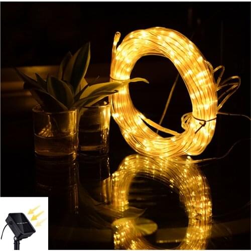 Hot Hose 50LED 7M Garden Solar Garland Lighting Waterproof LED String Fairy Light Outdoor Christmas Party Wedding Tree Decora