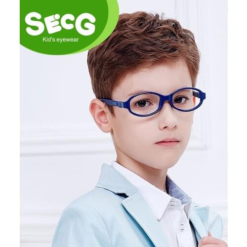 SECG Detachable Solid Baby Kids Optical Glasses Frames Myopia Diopter Soft Flexible Children Frames Eyewear Frames Lunette