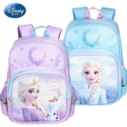 Disney Frozen School Bags For Girls Primary Student Shoulder Backpack Elsa Anna Kindergarten Bag Super Light Kids Gift Mochilar