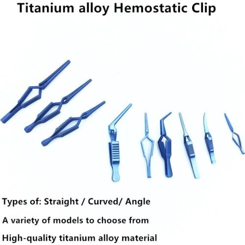 Titanium Jaw Atraumatic Tips Arterial vascular clamping clipper Ophthalmic Surgical Instruments