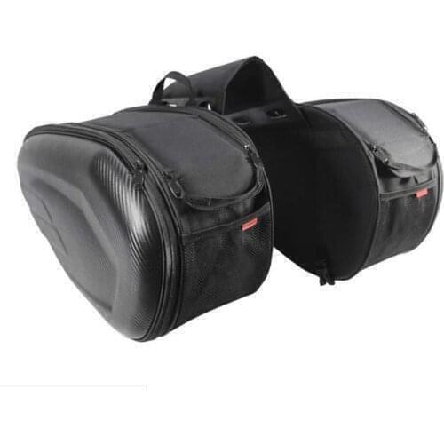 Motorcycle PU Cloth Waterproof Racing Race Moto Helmet Travel Bags Suitcase Saddlebags + Pair of Raincoat