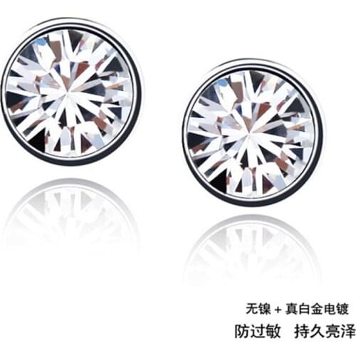 12 Colors Austrian Crystal Fashion Jewelry Stud Earrings for women gold Color Vintage Earrings New Sale Hot 74439Crystal