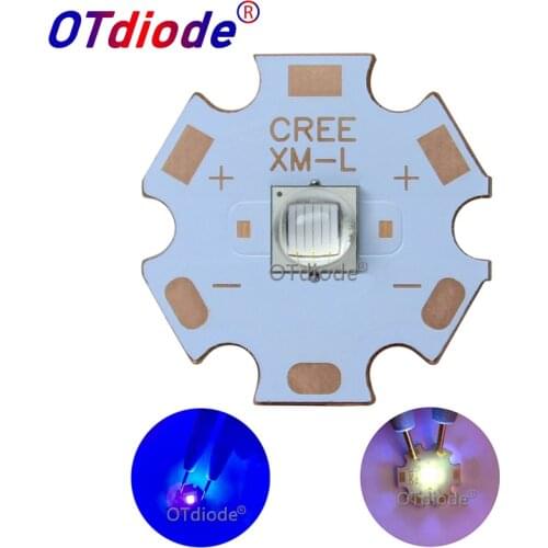 1PCS Epileds 5050 XML 10W UV Purple 365NM 395NM Led Emitter Lamp Light 3.4-3.8V 2800mA On 12MM14MM 16MM 20MM PCB Board