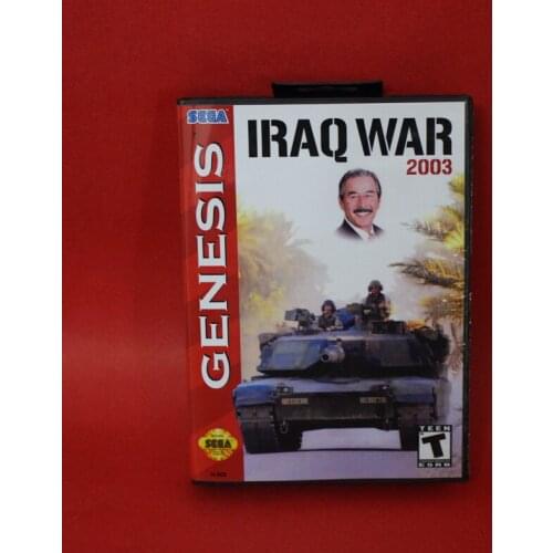 Iraq War 2003 16 bit MD Game Card For Sega Genesis Mega Drive With Retail Box