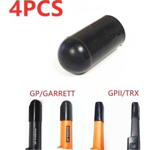 Pointer Metal Detector Accessories Rubber Dust Protective Cover Mud Case for Gp/trx/Pinpointing Detecting Black 4PCS