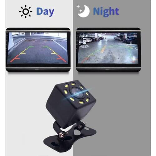 Car Rear View Camera 170 Wide Angle HD Lens 8 LEDFisheye Reverse Cameras Infrared Night Vision Parking Assistance Kit