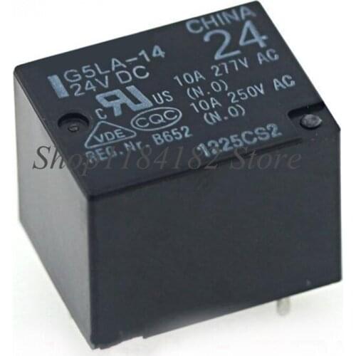 Free Shipping 100% new Original Relay G5LA-14-DC24V G5LA-14-24VDC 5 feet 10A 250VAC DIP-5
