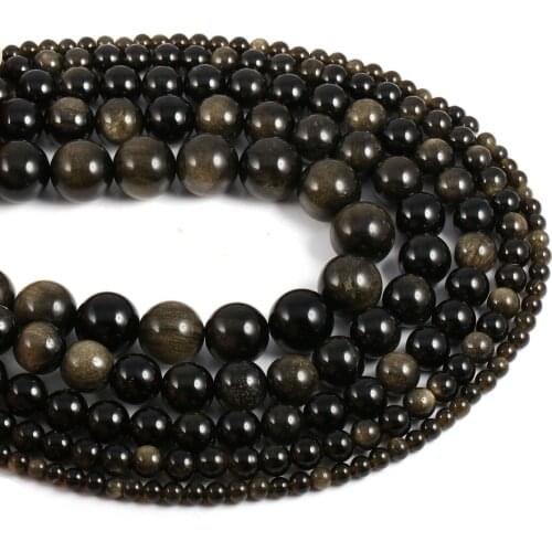 Natural Stone Beading Friday stone Round Loose BeadsIsolation beads For jewelry making DIY bracelet necklace accessories