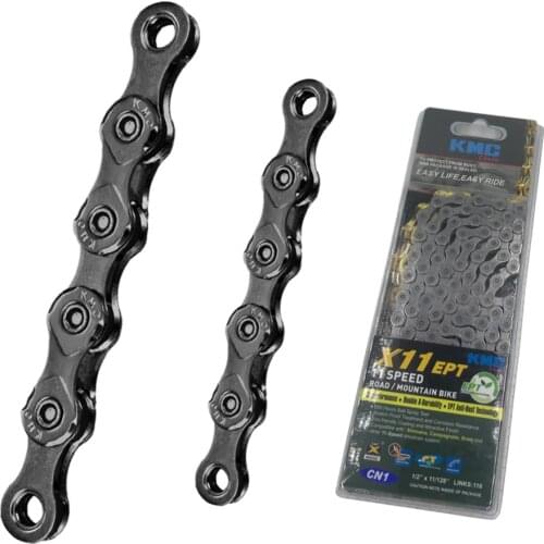 Original KMC X11 EPT 11 Speed Chain for Trekking 116 Links EcoProTeQ Coated 11S Chain + Missing Link