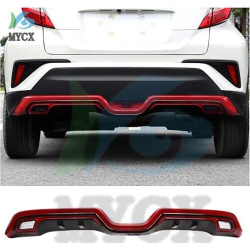 For TOYOTA C-HR CHR C HR 2016 2017 2018 2019 Rear Bumper Diffuser Guard skid plate High Quality Car Modification Accessories
