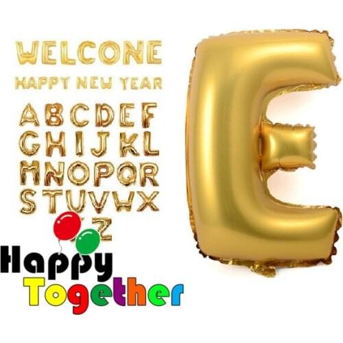 HAPPY TOGETHER Balloon Retail Sale 16inch Silver And Gold Letters A~Z Party Foil Balloon Alphabet BYEBYEBAILEY Shaped Balloon