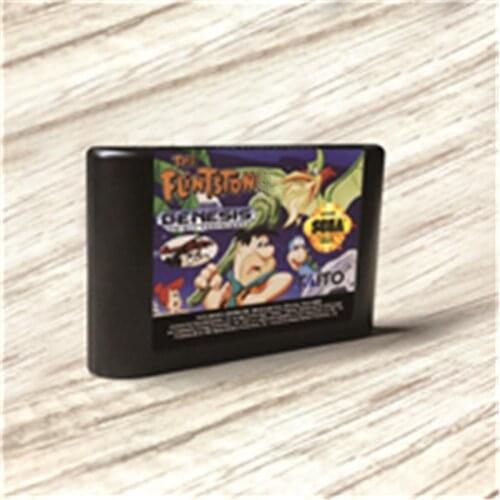 The Game Flintstoned - USA Label Flashkit MD Electroless Gold PCB Card for Sega Genesis Megadrive Video Game Console