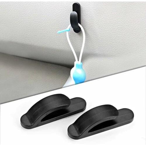 2 PCS Auto Car Truck Convenient Bag Key Purse Holder Hanger Plastic Hook Black Hanger Organizer Clips Car Coat Hanger