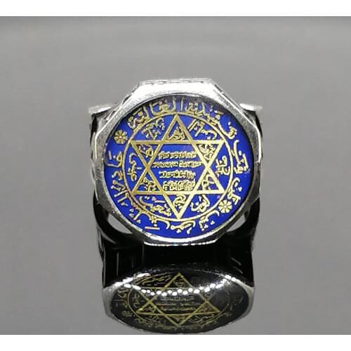 Seal of Prophet Solomon Real Pure Sterling Silver Ring 925 For Men Stamped Patterned High Quality Handmade Turkish Jewelry