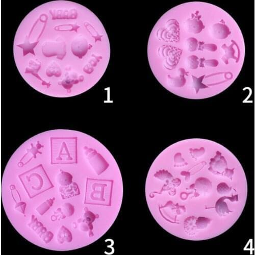 1pcs Baby Clothes Baby Series 3D Silicone Fondant Mold baby soap Cake Decorate Kitchen Bakeware Sugar Paste Candy Moulds