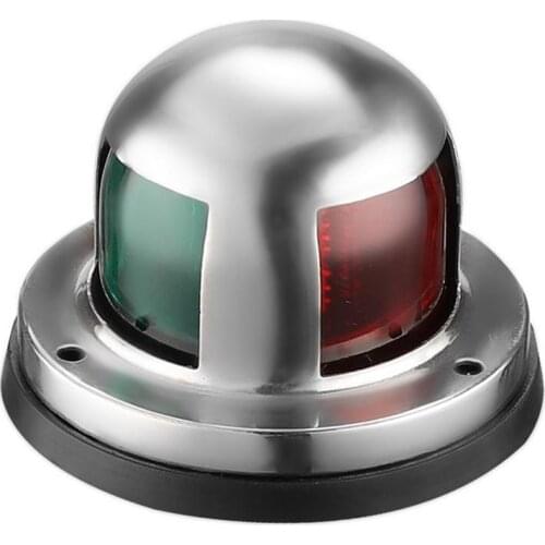 Red & Green Stainless Steel 12V LED Bow Navigation Light Red Green Sailing Signal Light for Marine For Boat Yacht Warning Light