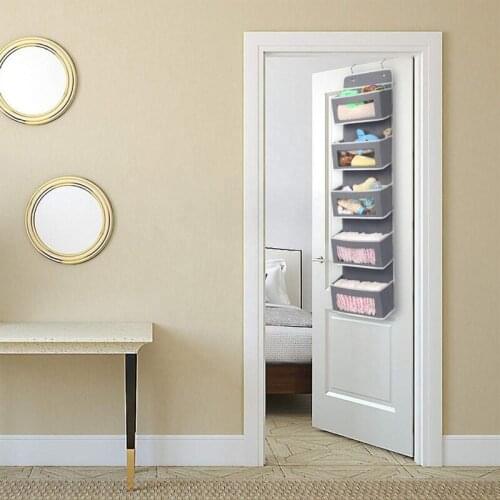 Creative Clothes Door Storage Pocket Shoes Hanging Closet 5 Layers Non-woven Hanging Storage Bag Closet Organizer Wardrobe