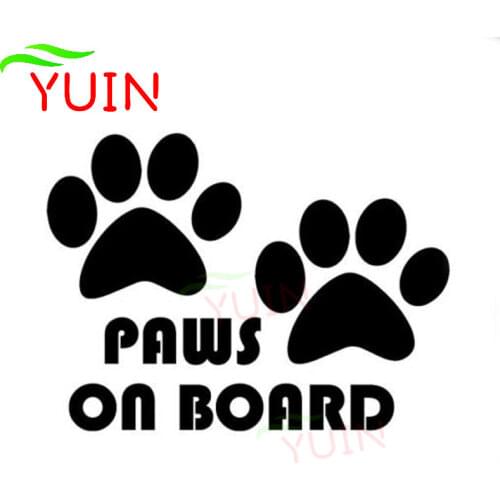 Personality Creative Car Sticker Paws on Board,Dog,Puppy,Foot Automobile Styling Fashion Lovely PVC Decoration Anti-UV Decal