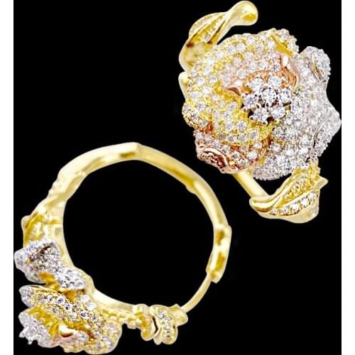 Lanyika Fashion Jewelry Stereo Blossoming Delicate Artistical Micro Plated Party Romantic Earrings Banquet Daily Best Gift