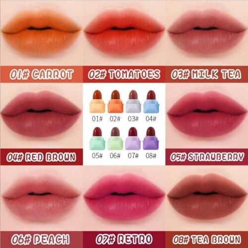 Mini 8 Colors Velvet Matte Lip Glaze Waterproof Non-stick Long Lasting Lipstick Not Easy To Fade Lip Gloss Cosmetic Makeup
