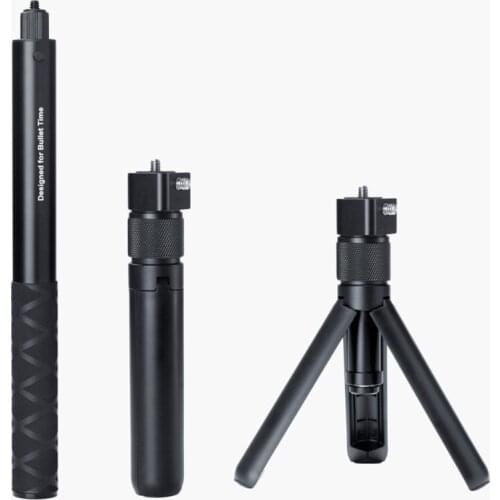 Bullet Time Bundle Kit Invisible Selfie Stick Tripod Handle 1/4" Screw 28-111cm Adjust Compatible with Insta 360 One/One X/One R