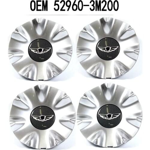Genuine Wheel Center Hub Cap 4PCS For Hyundai 2009-2014 Genesis 4.6L V6 3.8 V8 4.6 5.0 OEM 529603M200 52960-3M200 52960 3M200