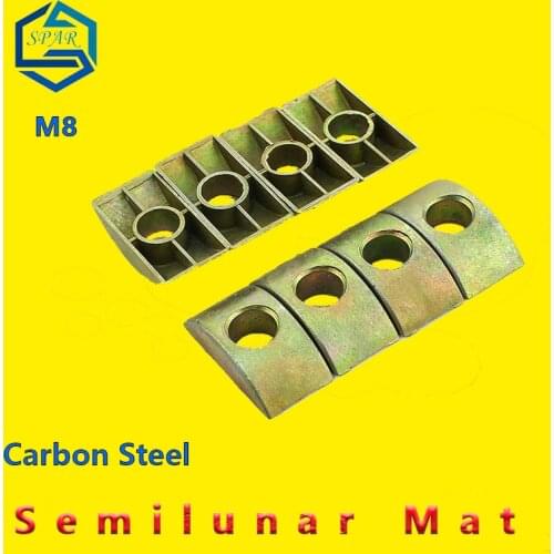Nuts Semilunar Mat Semicircle Carbon Steel Connector Crescent Pad Hex Nut Electronic Accessories Tools Zinc Plating GB