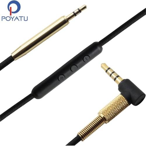 POYATU For JBL Synchros S300I S300a S500 S400BT J56BT E40BT E30 E40 E50BT S400BT J55a J55i J88a J88i Headphone Cable With Mic