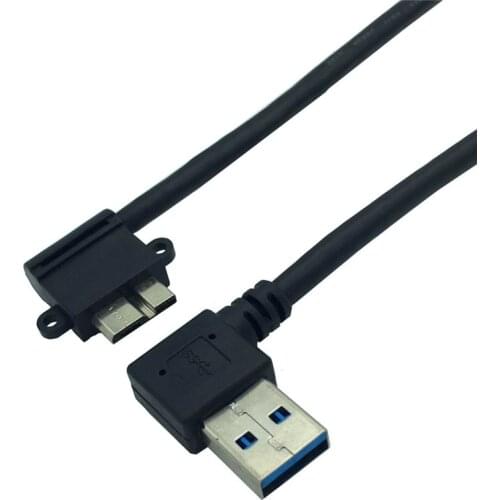 Right Angle USB 3.0 to Micro B Cord for Toshiba External Hard Drive Disk ( Power Charge and Data Cable )