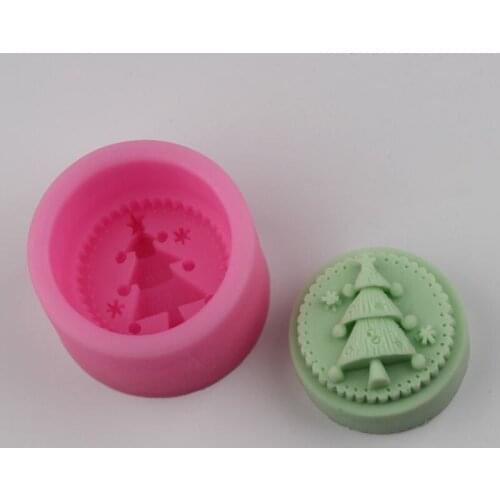 Christmas Trees Silicone Soap Molds Cake Decorating Tool Candle Mould
