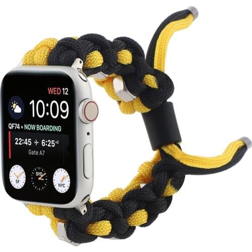 Nylon Strap For Apple Watch With Screw Cap Umbrella Cord Iwatch1-6SE 38MM 40MM 42MM 44MM Replacement Braided Belt Bracelet