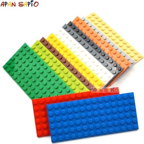 20pcs 6x14 Dots DIY Building Blocks Thin Figures Bricks Educational Creative Toys for Children Size Compatible With 3456
