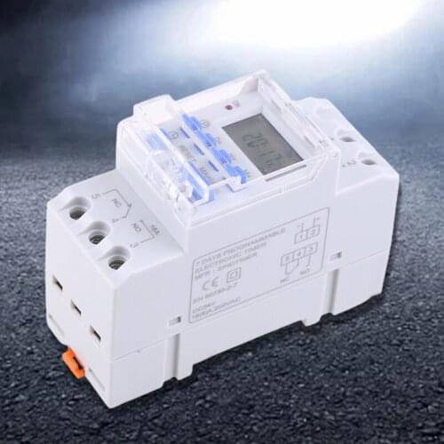 13MA TM919A Heavy Duty Digital Time Switch Relay Timer Control Din Rail Mount Weekly 7 Days Programmable Electrical Equipment
