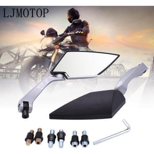 For Suzuki GSX 250 550 GSXR 1000 1100 400 GT250 Motorcycle Mirror 8/10mm Scooter Electrombile Back Side Convex Mirror Universal