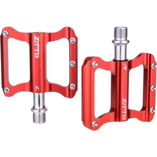 Bike Pedal 1Pair ZTTO Universal Colorful Bike Pedals Aluminum Alloy Bicycle Flat Platform for Folding Mountain Road Bikes