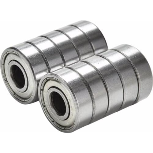 10PCS/lot ABEC 7 608ZZ Shafts Stainless Steel Bearings Roller Scooter Ball Bearings Skate Skateboard Wheels Silver Bearings