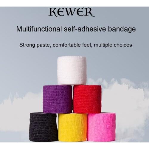 3PCS 5cm * 4.5m Tattoo Grip Disposable Self Adhesive Elastic Bandage Non Slip Tattoo Grips Cover Grip Tape Tattoo Supplies