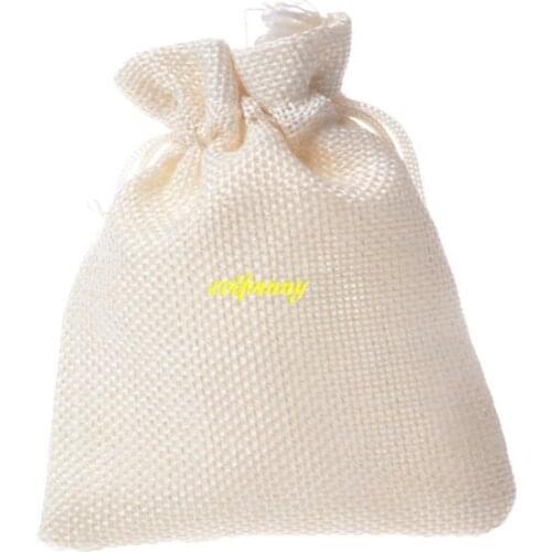 4000pcs/lot 9*12cm Wedding Favor Christmas Jute Burlap Gift Bags Colorful Drawstring Pouch Linen storage bag