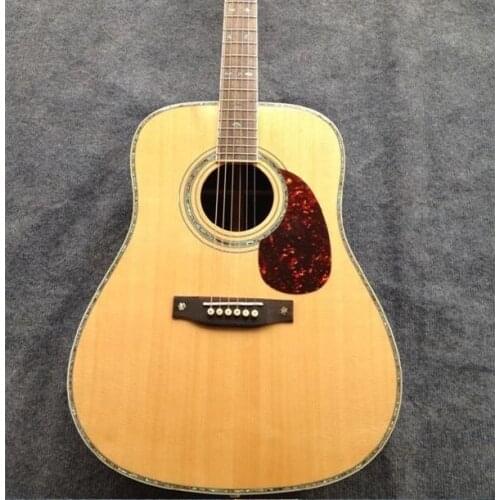 41 inches abalone top round body acoustic guitar solid spruce top acoustic electric guitar classic D type 42 model acoustic