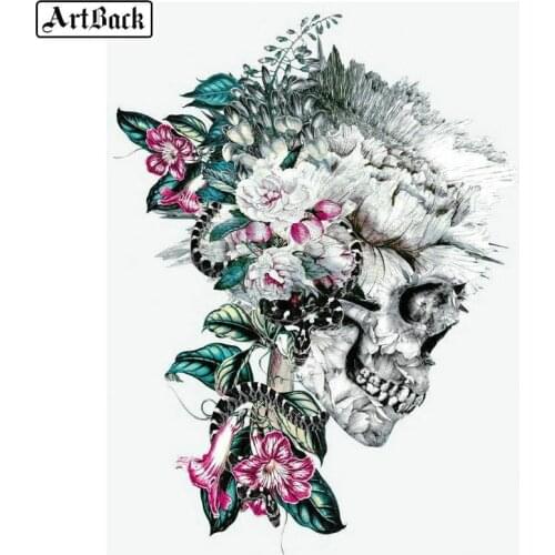 5d diy diamond painting skull flower landscape full square diamond embroidery full round drill decorative painting