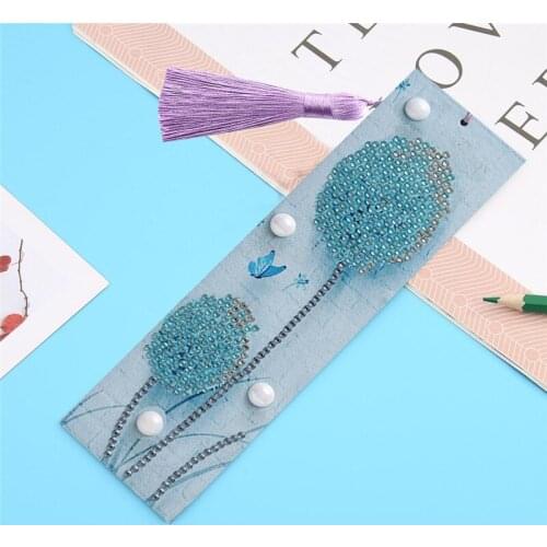 5D Diamond Painting Dandelion Bookmark Diamond Embroidery Craft Tassel Book Marks for Books Christmas Gifts