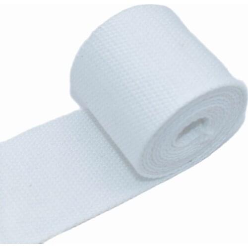 2" White Cotton Bag solid-colored Webbing Belt Fabric Belt Canvas Webbing Bag Crafts Textile Sewing Accessories for Bag Strap
