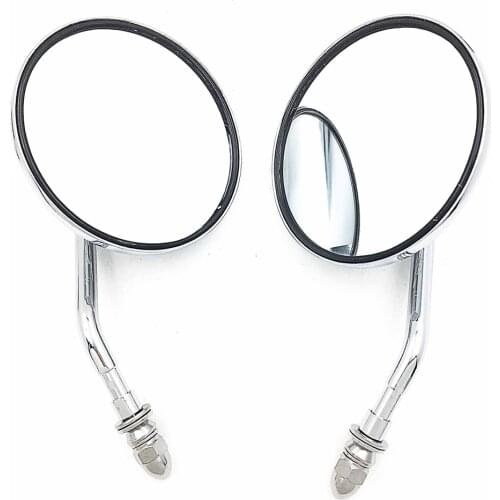 Aftermarket free shipping motorcycle parts Side Mirrors For Harley davidson Softail Dyna Sportster Touring Round Rear View CHROM